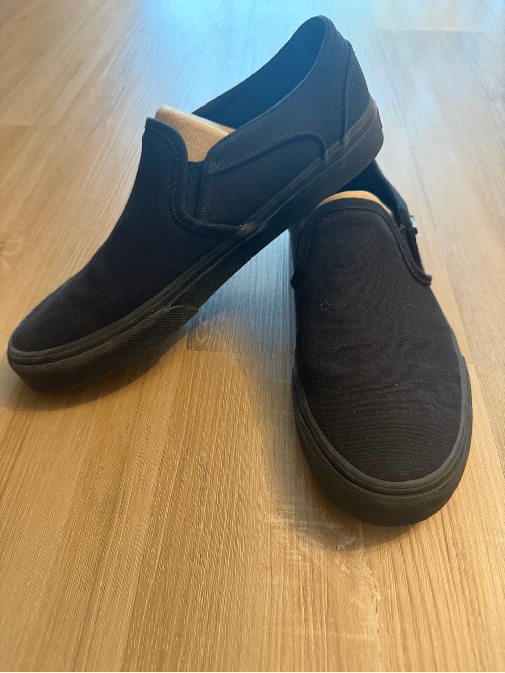 Vans Black Canvas Slip-On Sneakers